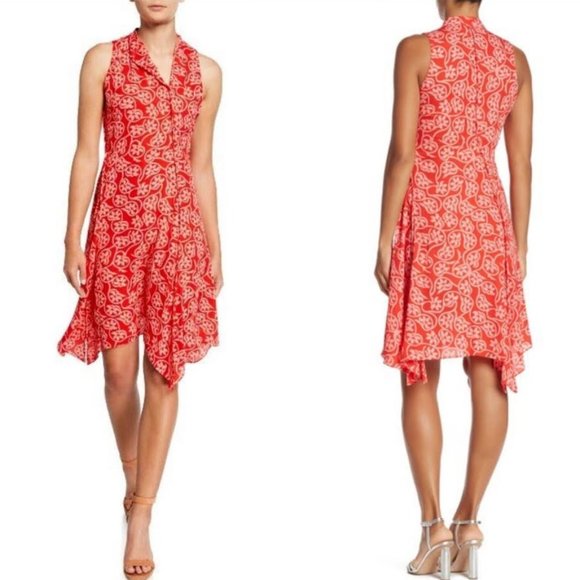 Diane Von Furstenberg Dresses & Skirts - Diane Von Furstenberg Carmen India Vine Handkerchief Hem Dress | Size 0